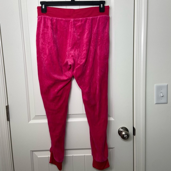 Juicy Couture women’s hot pink soft velour drawstring joggers sweatpants‎ medium - Picture 6 of 9